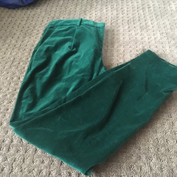 Green velvet Elegant pants - Picture 2 of 2